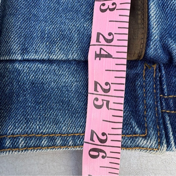 Vintage 80s 90s Current Seen Patchwork Floral Tapestry Blue Denim Jean Jacket - Picture 14 of 15